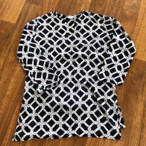 Nautical beach bathing suit tunic cover up